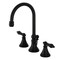 Kingston Brass KS2980PKL Duchess Widespread Bathroom Faucet W/Brass Pop-Up, Matte Blk KS2980PKL - alternate 1